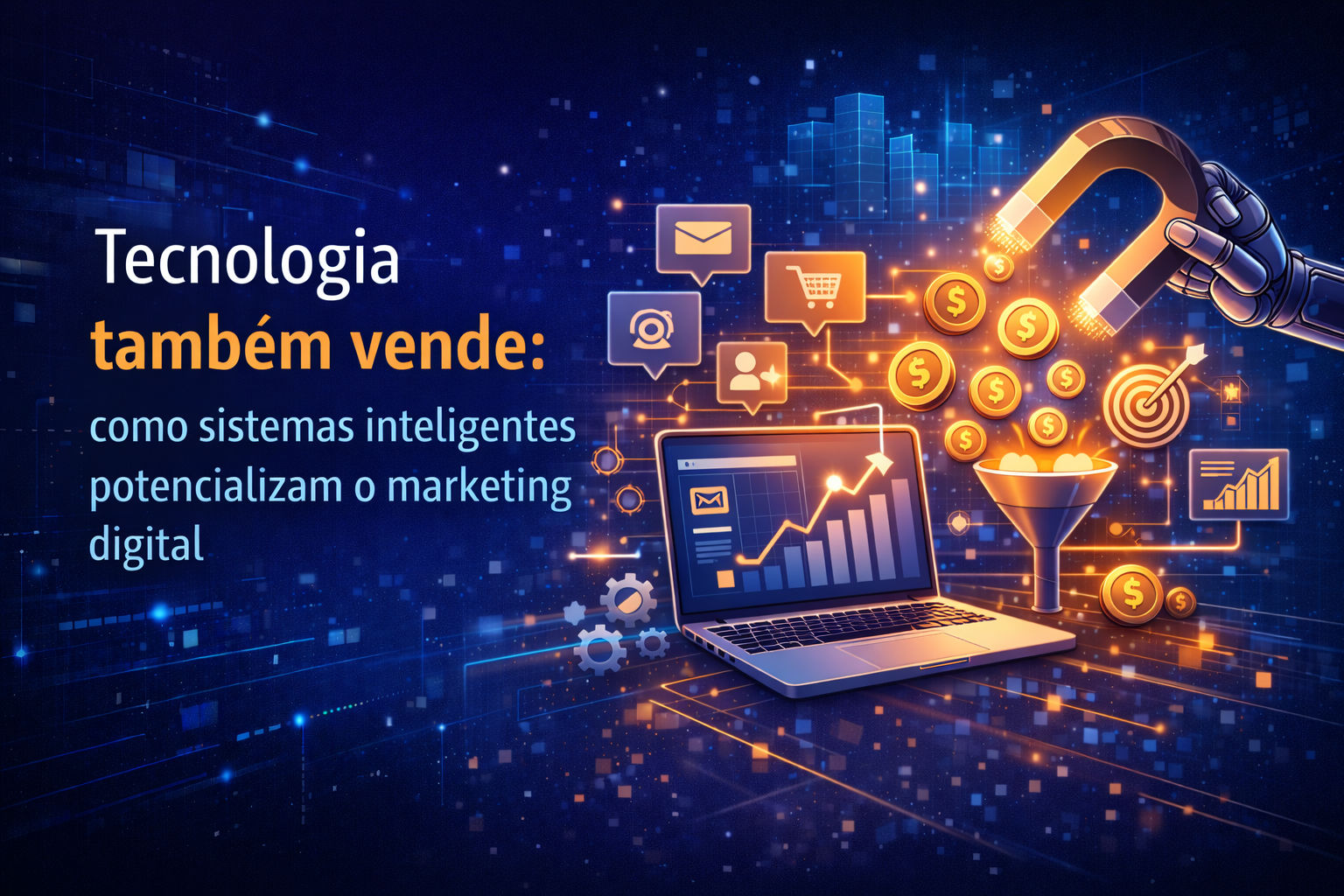 Tecnologia também vende: como sistemas inteligentes potencializam o marketing digital